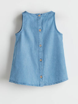 V Yaka K?z Bebek Jean Elbise