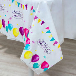 Скатерть одноразовая «С днём рождения», 180×137 см