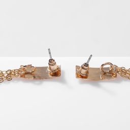 Серьги висячие Стиль цепочки, цвет золото - Queen fair фото 2