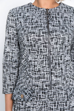 Платье Леди Мэри (черно-белое) П15047-19М