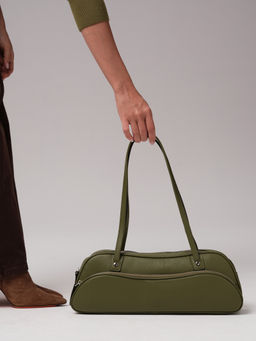 Кожаная сумка Roxy DBR 31186 зеленая водоросль фото 8