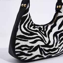 Сумка женская текстильная, 20х23х5.5 см, зебра - Nazamok фото 5