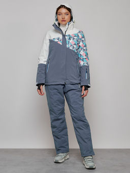 Горнолыжный костюм женский зимний белого цвета 02337Bl - Chunmai фото 5