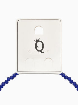 Чокер из бисера «Хрусталь» синий в серебре, 36 см + 5 см доп, цепочка