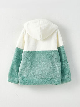 Kap??onlu Renk Bloklu Uzun Kollu K?z ?ocuk Fermuarl? Sweatshirt - Waikiki фото 2