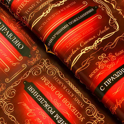 Цена за 10 шт. Бумага упаковочная глянцевая «Успехов во всем», 100×70 см