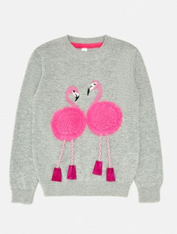 20220310113, Джемпер детский для девочек Paoletti светло-серый Acoola