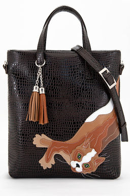 Сумка с аппликацией ДС-220-29-SALE темно-коричневый - Protege фото 2