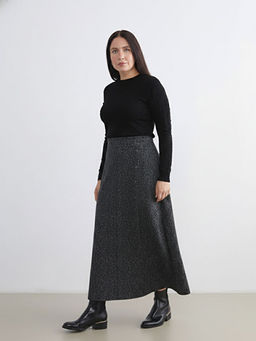 Beli Lastikli Desenli Etek