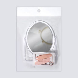 Зеркало настольное «Овал», двустороннее, зеркальная поверхность 11 × 14 см, цвет прозрачный