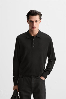 LIGHTWEIGHT WOOL AND CASHMERE KNIT POLO SHIRT - Zara фото 9