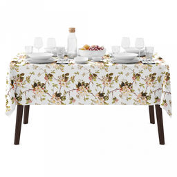 Скатерть 220х145см "Яблоневый цвет", длина стола до 180см, на 8-10 персон, хлопок "Комфорт" 171г/м2, упаковка классическая, пакет ПВХ 28х41см, "Домашняя мода" (Россия)