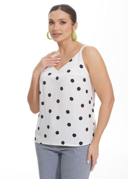 Топ ELady 4215 белый в горох  фото 5