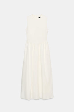 VESTIDO MIDI COMBINADO / Crudo - Zara фото 2
