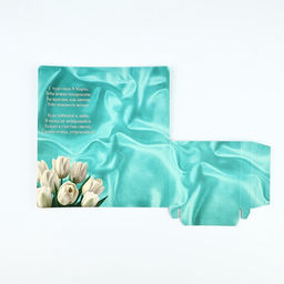 Цена за 10 шт. Открытка с местом под шоколад «8 марта»