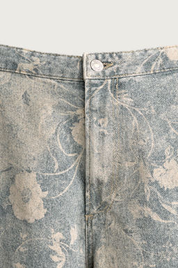 BERMUDA RELAXED FIT ESTAMPADO FLORAL LAVADO / 025 - Zara фото 9