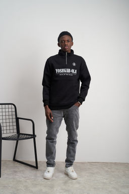 Толстовка мужская с воротником "Yoshkar-Ola" черный