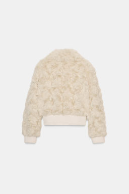 FAUX FUR BOMBER JACKET - Zara фото 9