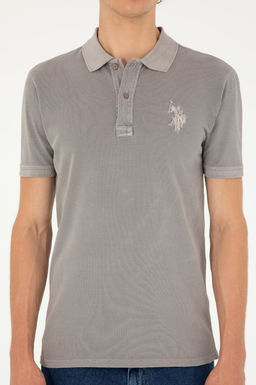 Футболка U.S. Polo Assn темно-серая хлопок  фото 6