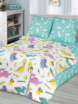 КПБ Бязь "Самойловский текстиль" 1.5 с дет.рисунком - Динопарк 1,5 сп. (1 нав.70x70)