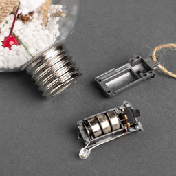 Набор ёлочных шаров Зимний лес, 3 шт, d=8 см, 1 LED, от батареек, свечение белое - Luazon lighting фото 9