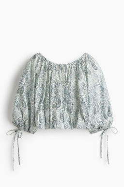 Blusa oversize con lazadas - H&m фото 3