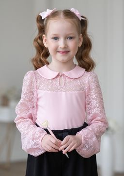 Миноль, блузка трикотажная розовый/128-64-57