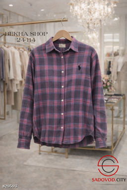 Рубашка женская в клетку