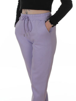 2226-K LILAC Брюки спортивные утепленные женские (85% хлопок, 10% полиэстер, 5% спандекс)