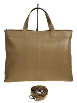 Женская сумочка из натуральной кожи, цвет светло коричневый - Greta фото 2