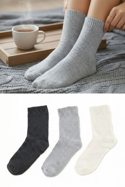 Cok Renkli 3lu Paket Kal?n Havlu Orme Corap THMAW25CO00006 - Trendyolmilla фото 3