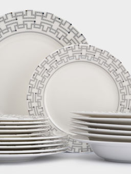 Сервиз обеденный, 6 перс, 18 пр, фарфор F, белый, Орнамент, Greco - Anna lafarg фото 9