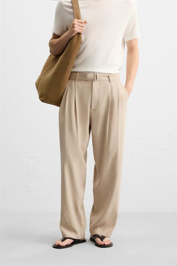 PLEATED TROUSERS WITH BELT - Zara фото 12
