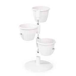 Горшок цв. "Каскад" 0,7л белый М8067