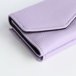 Кошелёк женский на кнопке 10.5×3.5×8.5 см, сиреневый