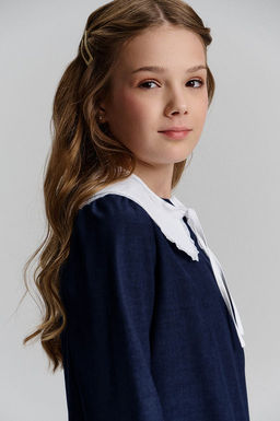 PELICAN, платье для девочек, Темно-синий  фото 4