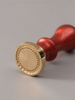 Печать для сургуча с пластиковой ручкой «Рамка круглая фигурный край», 6.3×2.5×2.5 см