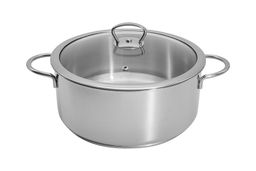 Кастрюля-сотейник Кулинария, 24 см, 4,8 л, крышка стеклянная