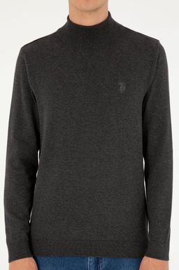 Мужской базовый свитер антрацитового меланжа Неожиданная скидка в корзине - U.s. polo assn фото 6