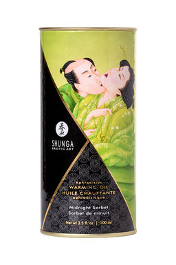 Масло массажное для тела Shunga Полночный щербет (Midnight Sorbet), разогревающее, 100 мл.
