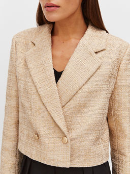 Укороченный жакет с золотым накатом - TO BE ONE фото 5