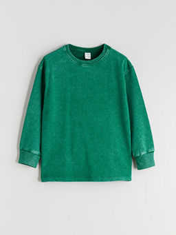 Bisiklet Yaka Erkek ?ocuk Sweatshirt