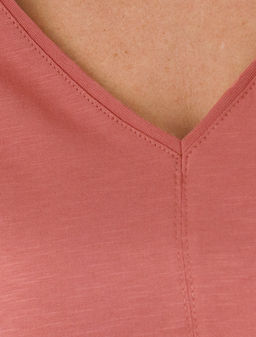 Футболка Vilatte D49.070 из хлопка терракотовый фото 3