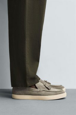 CASUAL LEATHER LOAFERS WITH TASSELS - Zara фото 8