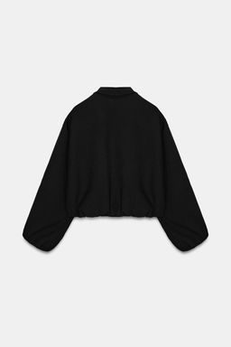 CHAQUETA GLOBO CREMALLERA / Negro - Zara фото 9