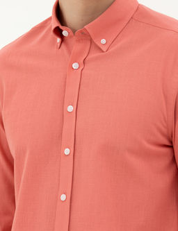 Pembe Slim Fit Uzun Kollu G_mlek