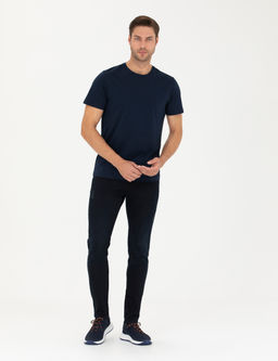 Lacivert Slim Fit Basic Ti__rt