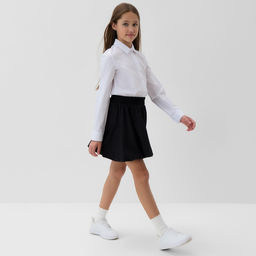 Юбка волан школьная для девочки MINAKU: School Collection, чёрная, размер 38, рост 152 см