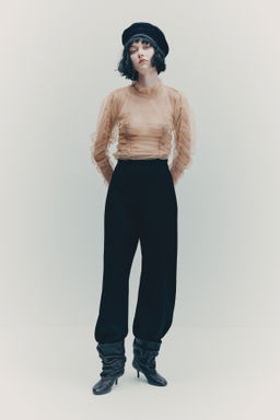 Top de malla con detalles bordados - H&m фото 2