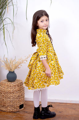 Платье для девочки МТ-422 горчица